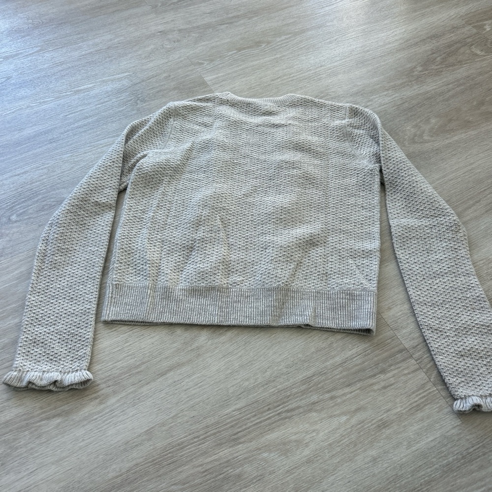 Club Monaco Cream Sweater with Ruffle Detail - Picture 5 of 6